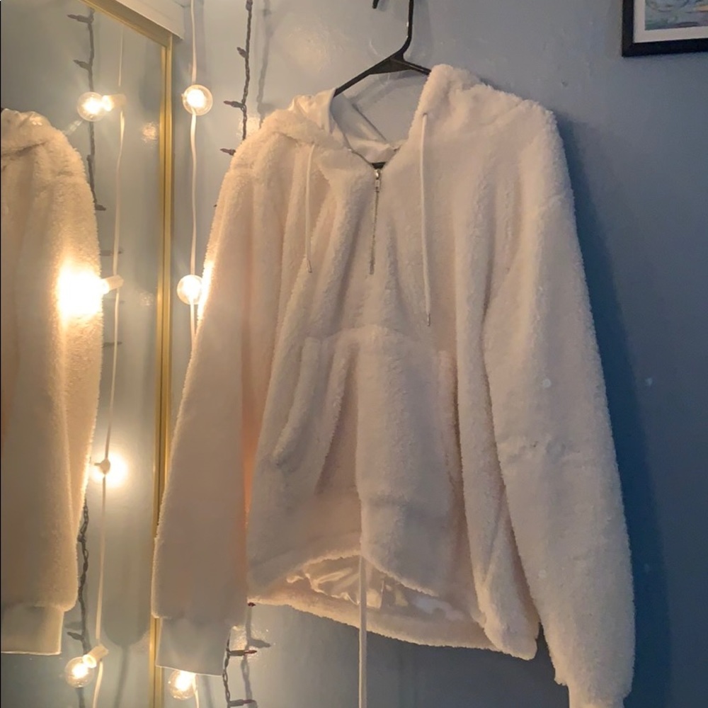Fluffy White Sweater